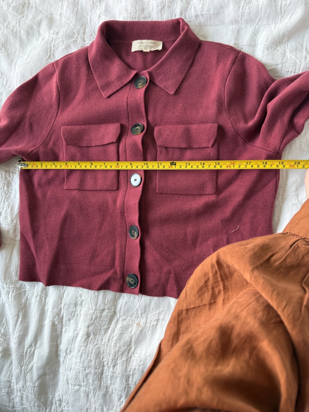 Sézane Betty Cardigan Rosewood small - Picture 3 of 7